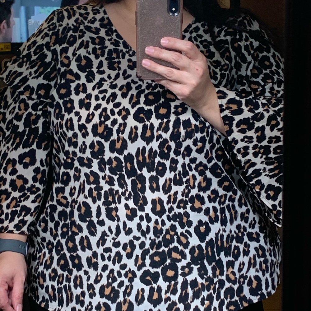 Leopard. Print. Blouse.